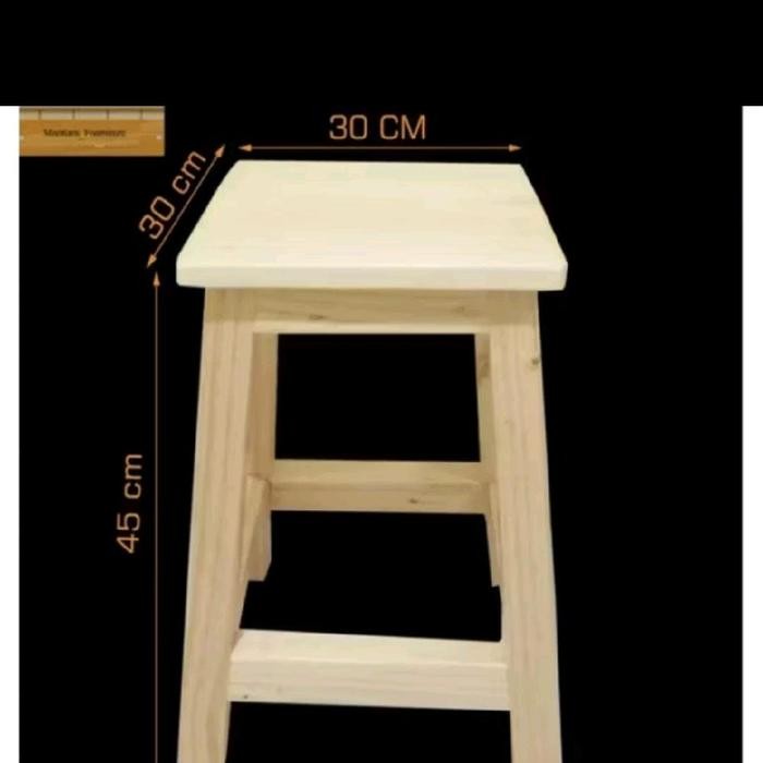 kursi kotak kursi kayu kursi konter tinggi 45