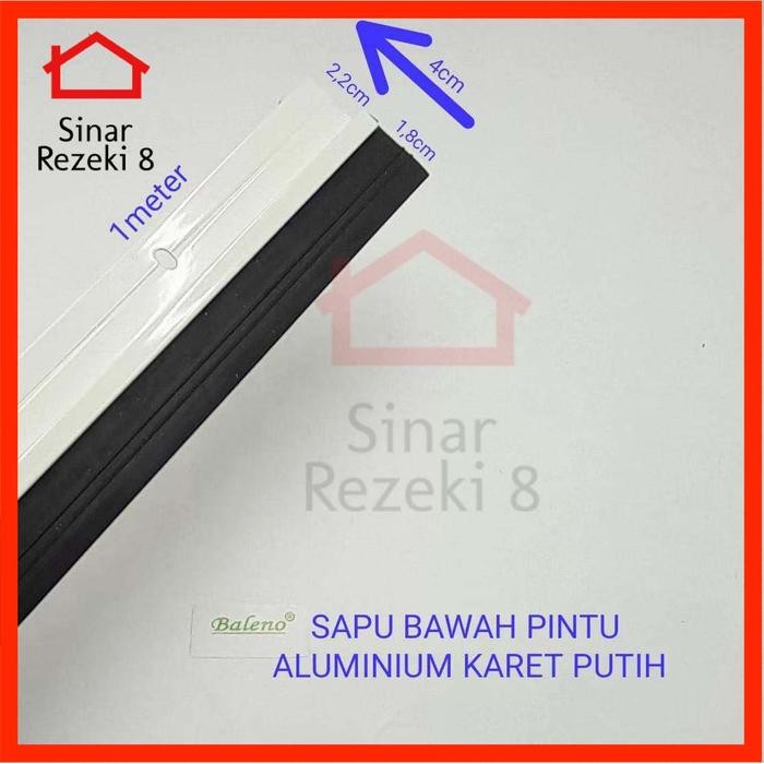 Door Bottom Seal Aluminium Penutup Celah tu Karet Lis Brush Bulu - ALUMINIUM-KARET, COKLAT