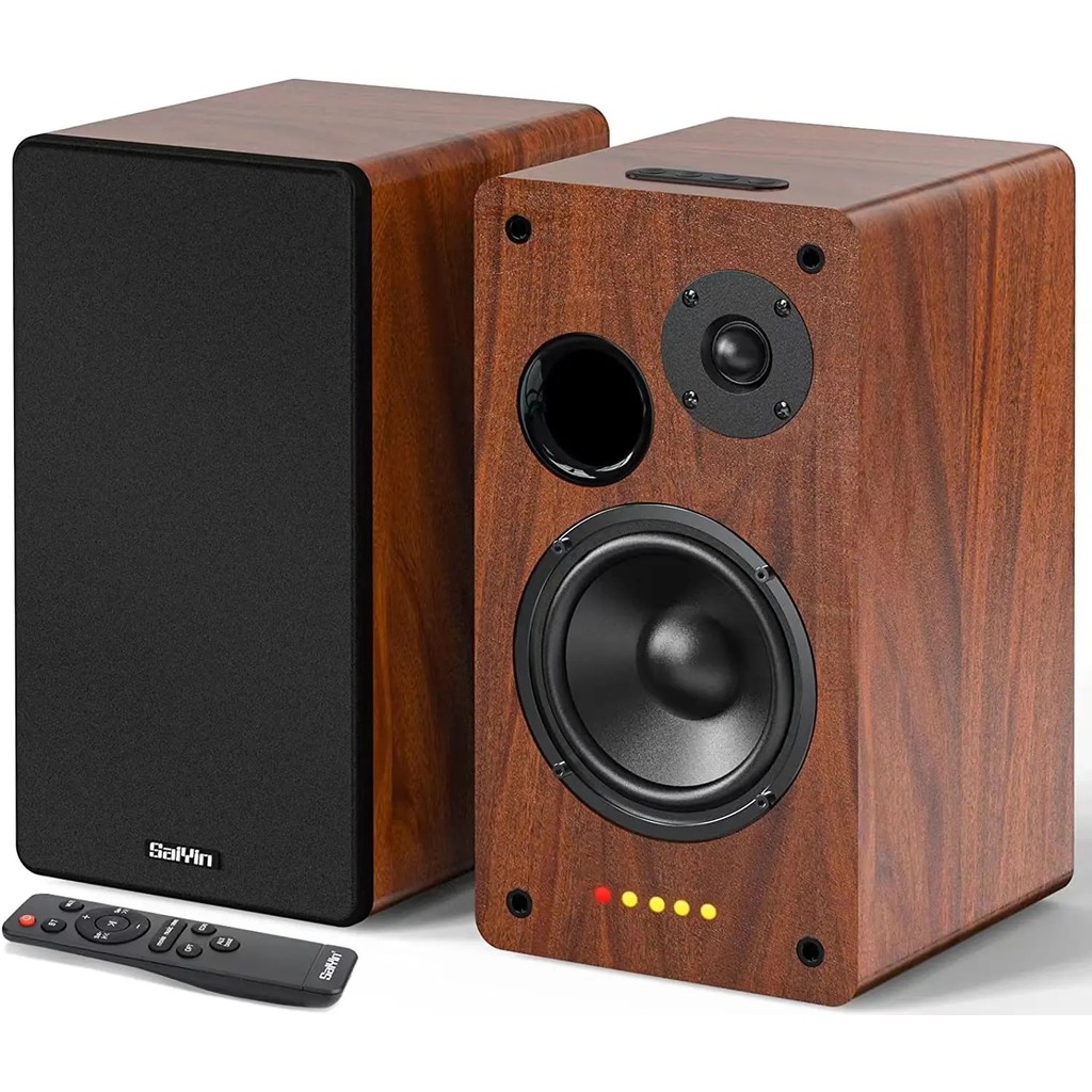 Professional Surround 5.1 Dj Amplifier Hifi Active Bookshelf Blue Tooth Speaker Home Theatre Wooden 