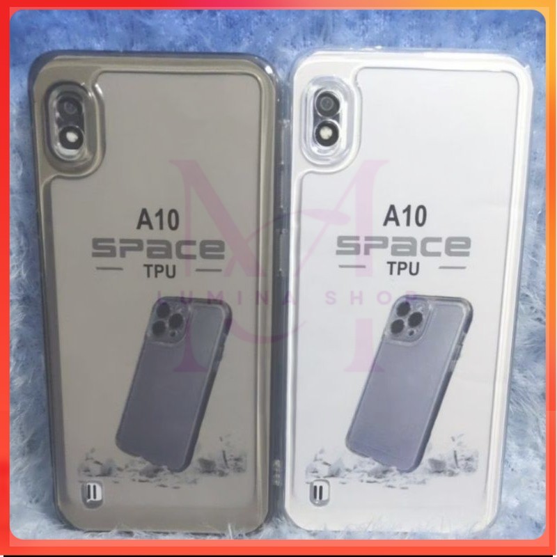PROMO+COD Softcase Casing Clear Space Samsung A10 Slikon transparan dan pelindung belakang hp+camera