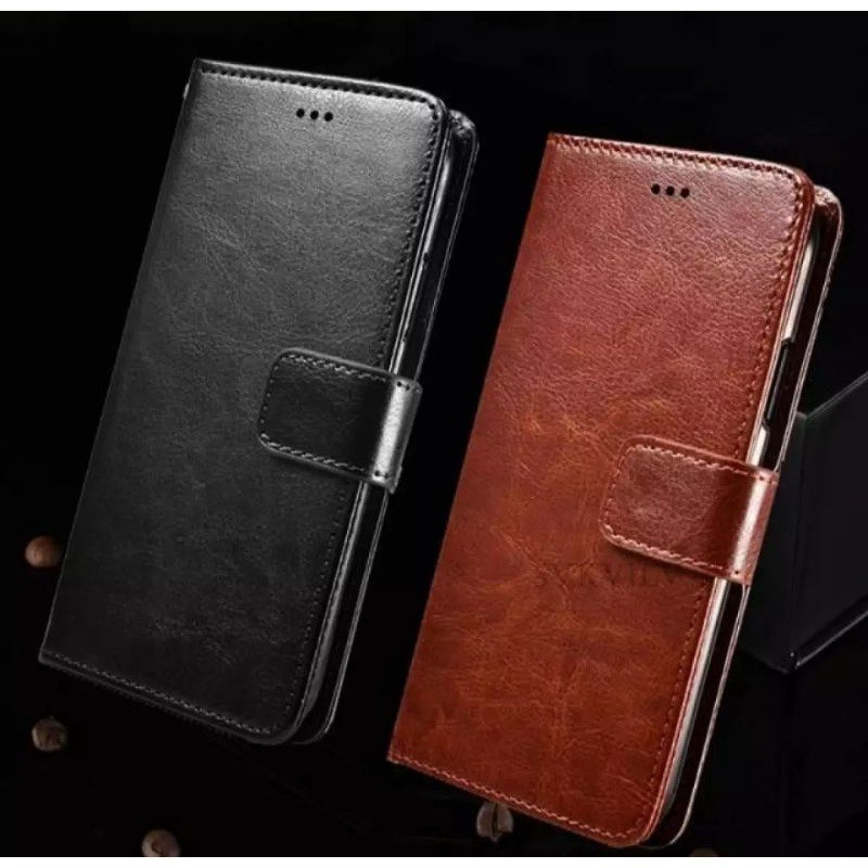 LEATHER CASE VIVO Y21 Y21S Y33 Y91 Y95 FLIPCOVER DOMPET/TALI/FLIP KARTU/KULIT/SLIDE CAMERA PROTECTOR