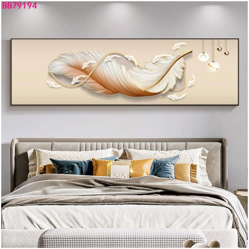 Wallpaper Lukisan Dinding Bentuk Bulu Estetik - Wallpaper Dinding Dekorasi Kamar Premium