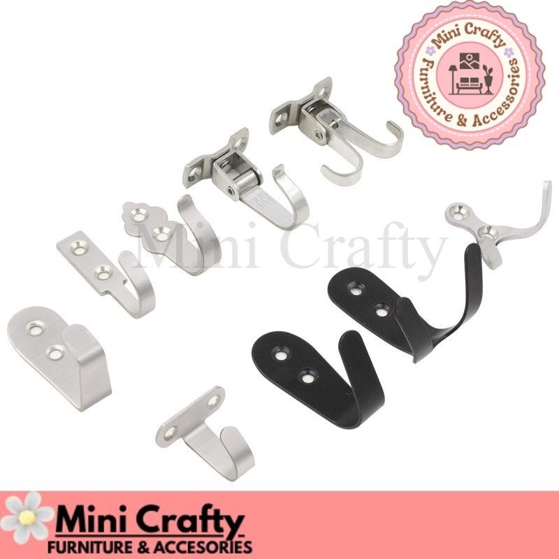 Kapstok Mini Stainless Steel Gantungan Dinding Tembok Kaot Hook Kapstok Plafon Atap Serbaguna - Mini