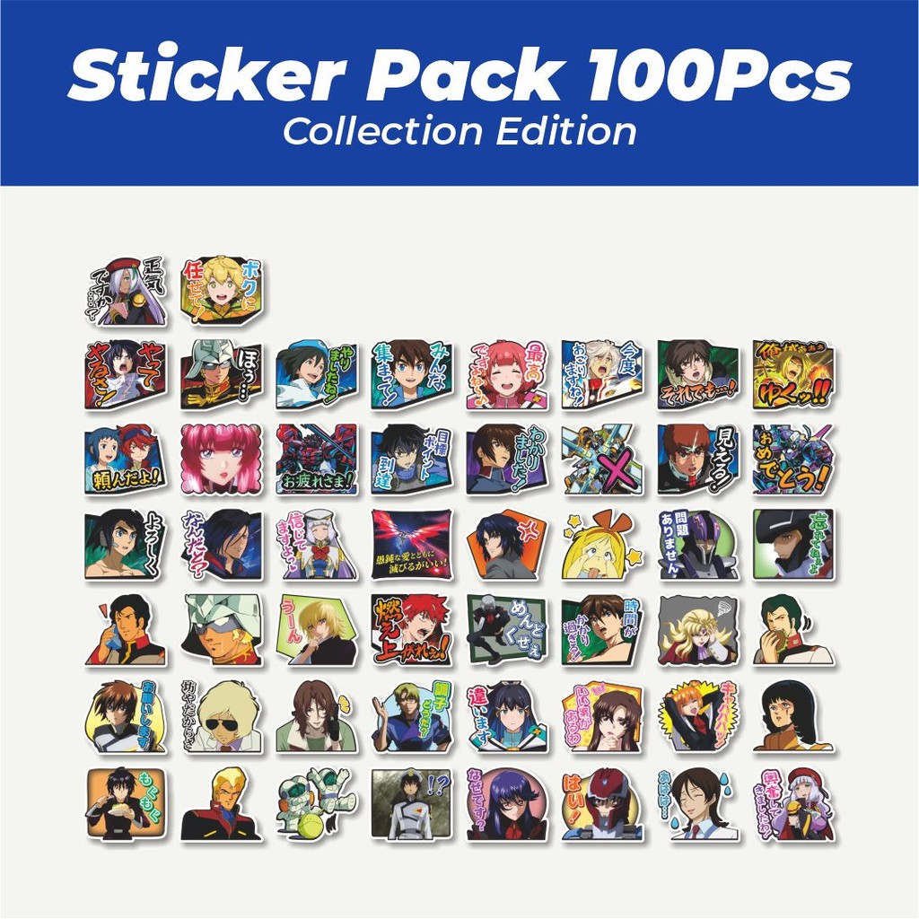 Hot Stiker Stiker Gundam Pilot Anime V3 Lucu Anti Air Stikers Berperekat Waterproof Sticker Decal Bu