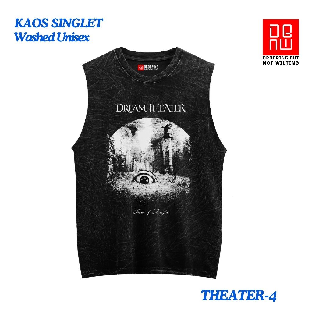 DBNWXMETALKIDS Kaos Singlet Dream Theater / Dragon Force Washed Tshirt Sleeveless Regular slimfit Ta