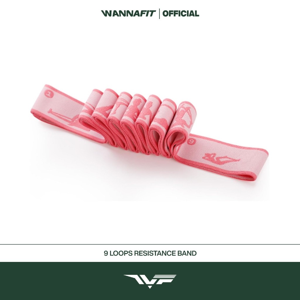NIRWANTY WANNAFIT 9 Loop Resistance Bands | Karet Olahraga Multifungsi | Alat Olahraga Rumah