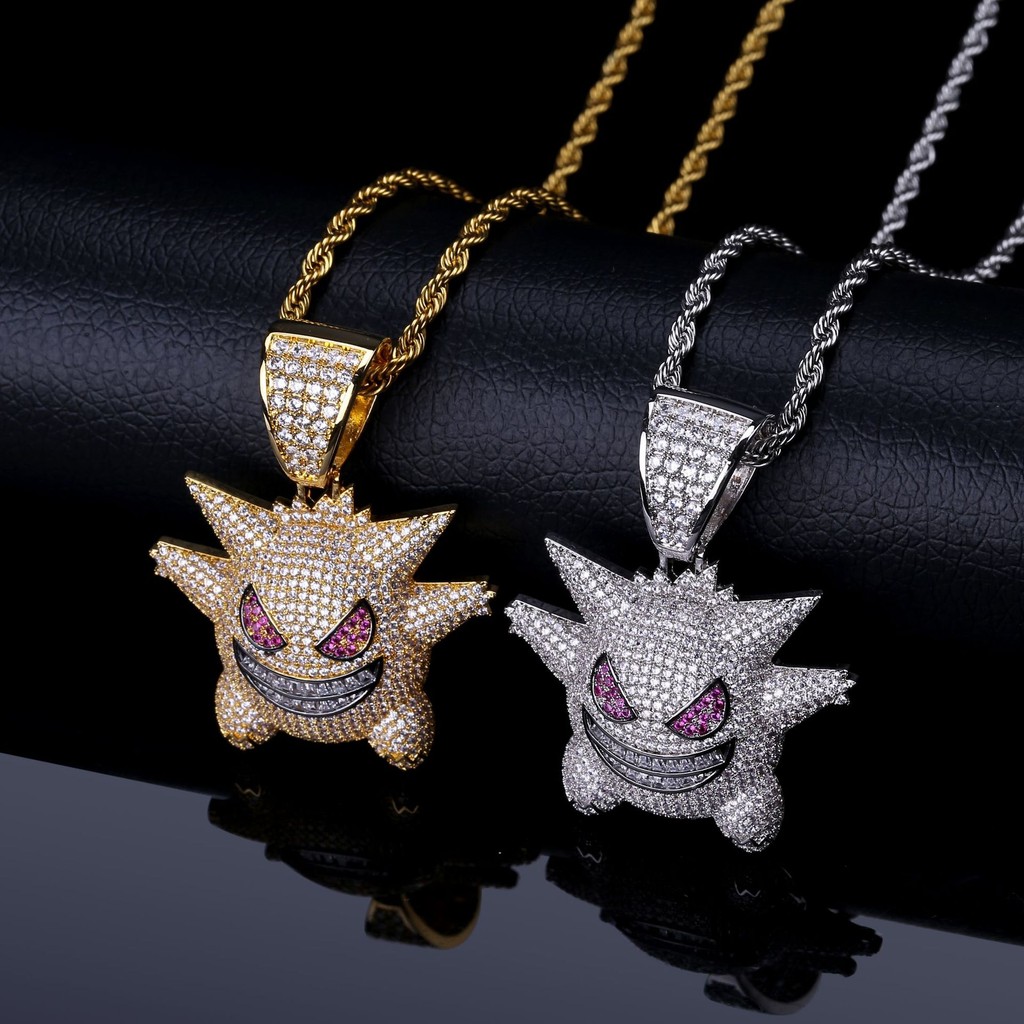 European and American Necklace Hip-Hop Pendant Pokémon Gengar Pendant Personality Trendy Brand Anime