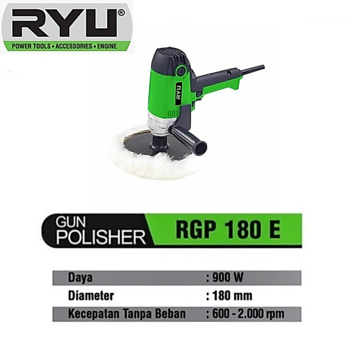 Ryu RGP180E Mesin Poles 7 Inch - Alat Poles Mobil dan Motor