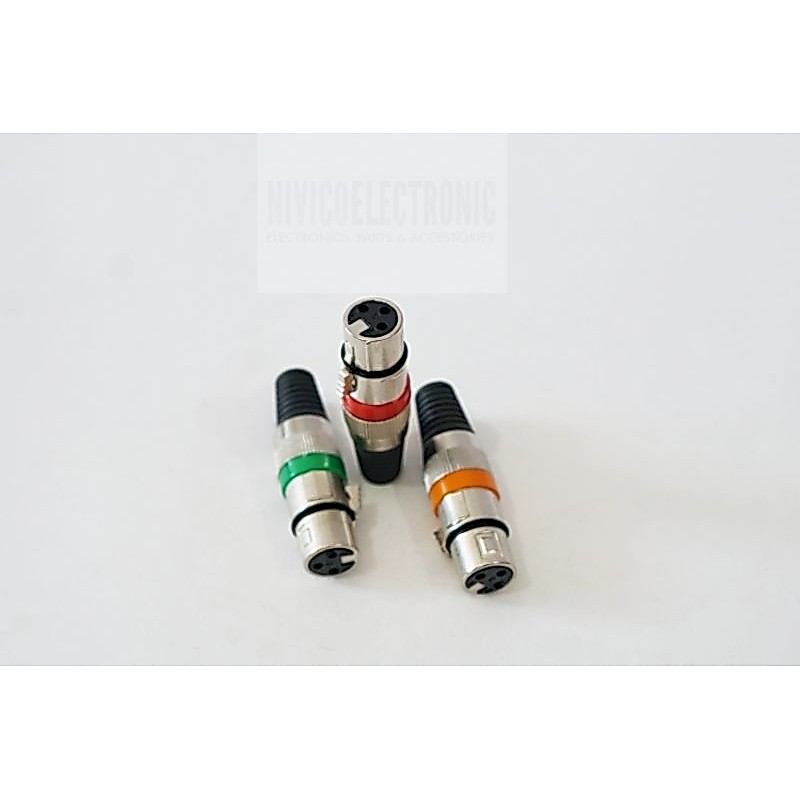 Jack Mic Canon Socket Cover XLR 3 Pin Female
