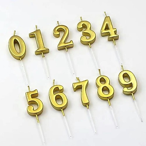 LILIN ANGKA GOLD CANDLE 1 ANGKA /LILIN ULTAH/LILIN ANGKA