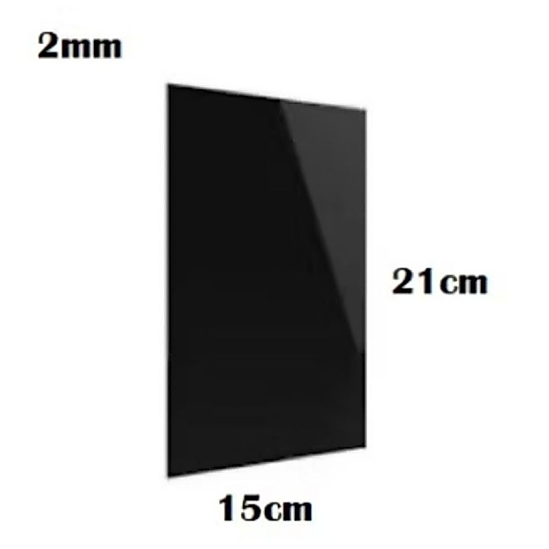 Lembaran Akrilik Warna Hitam A4 2mm, Acrylic Sheet Black