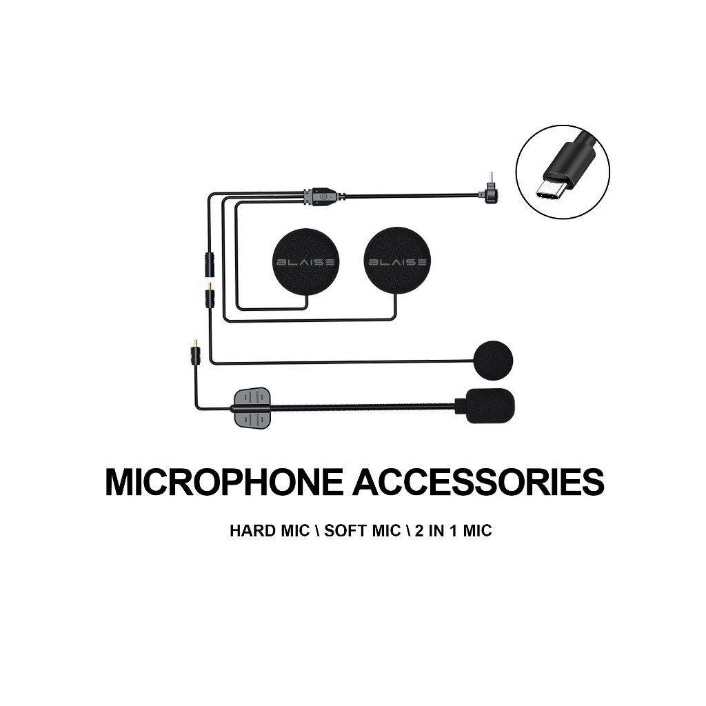 (Dorami77 Shop) BLAISE Microphone / Base Intercom Helm All PRODUCT  Accessories helm intercom
