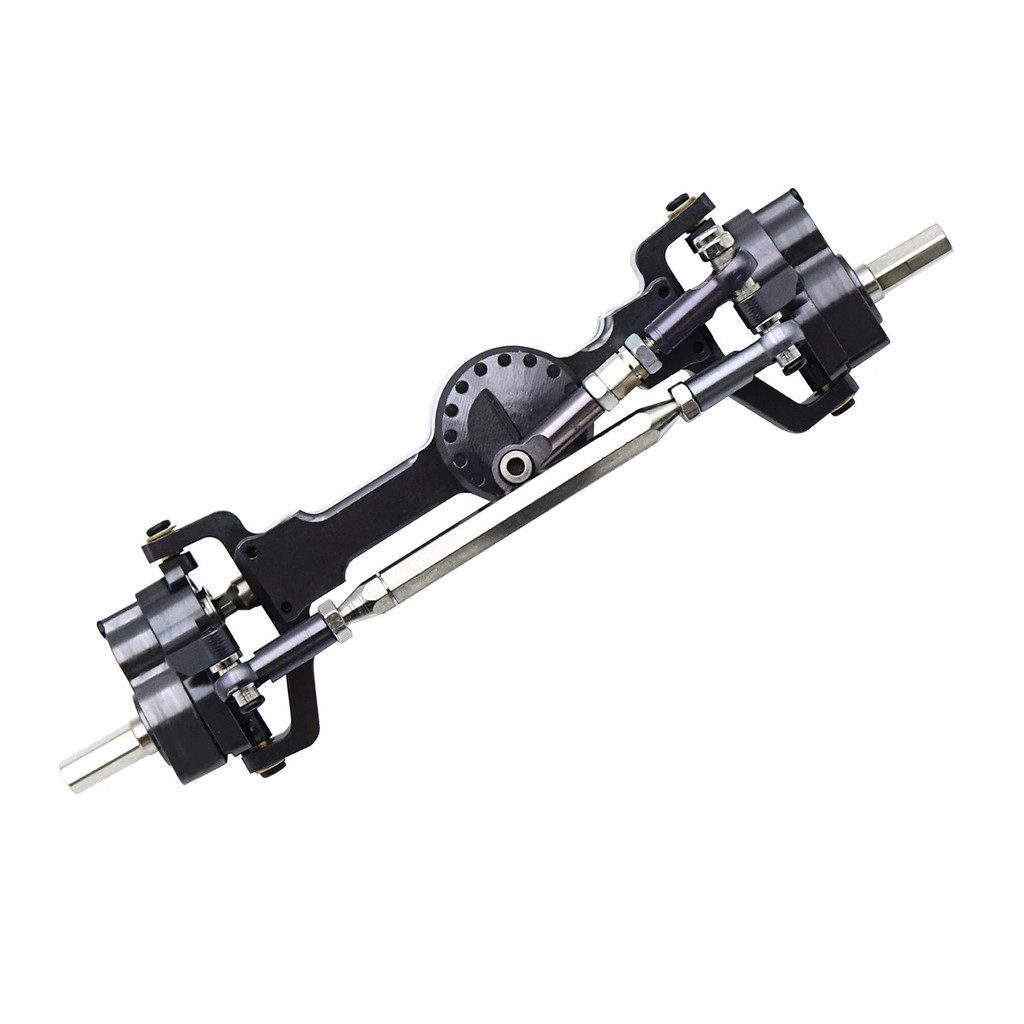 Set As Roda Portal Depan Belakang Full Metal CNC dari Aluminium Alloy MN 99S untuk Upgrade Mobil RC 