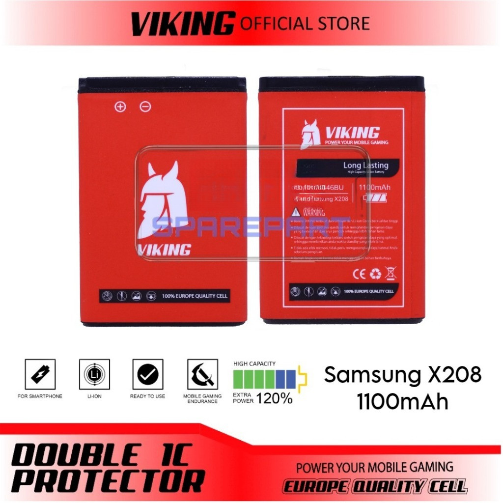 OTL.TOOLS Baterai Double Power Viking AB463446BU SAMS Galaxy E1272 / E1080 / X208 / GT-E1272 / GT-E1