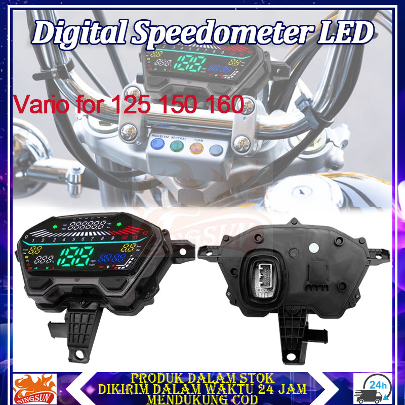 Digital Speedometer LED Meter Vario for 125 150 160 2018 2024 / Speedometer Odometer Kilometer Digit