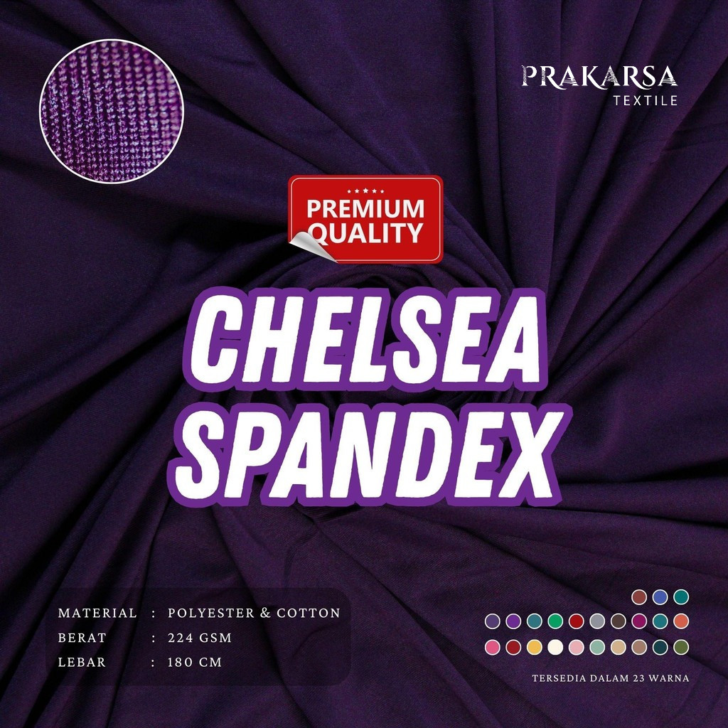 KAIN KAOS CHELSEA SPANDEX POLYESTER PREMIUM UNTUK HOODIE SWEATER SPORTWEAR