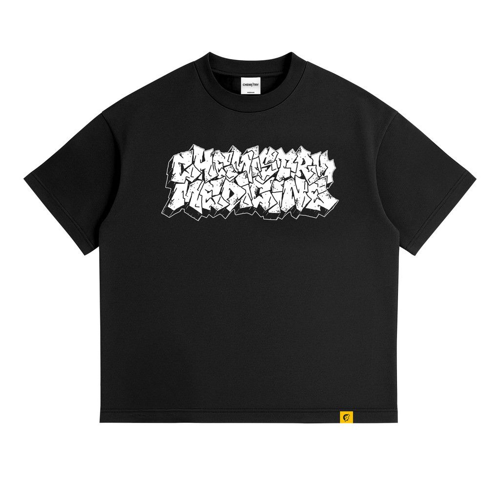 ORI Chemistry Straight - T-Shirt Heavyweight Oversize - Corniche Black