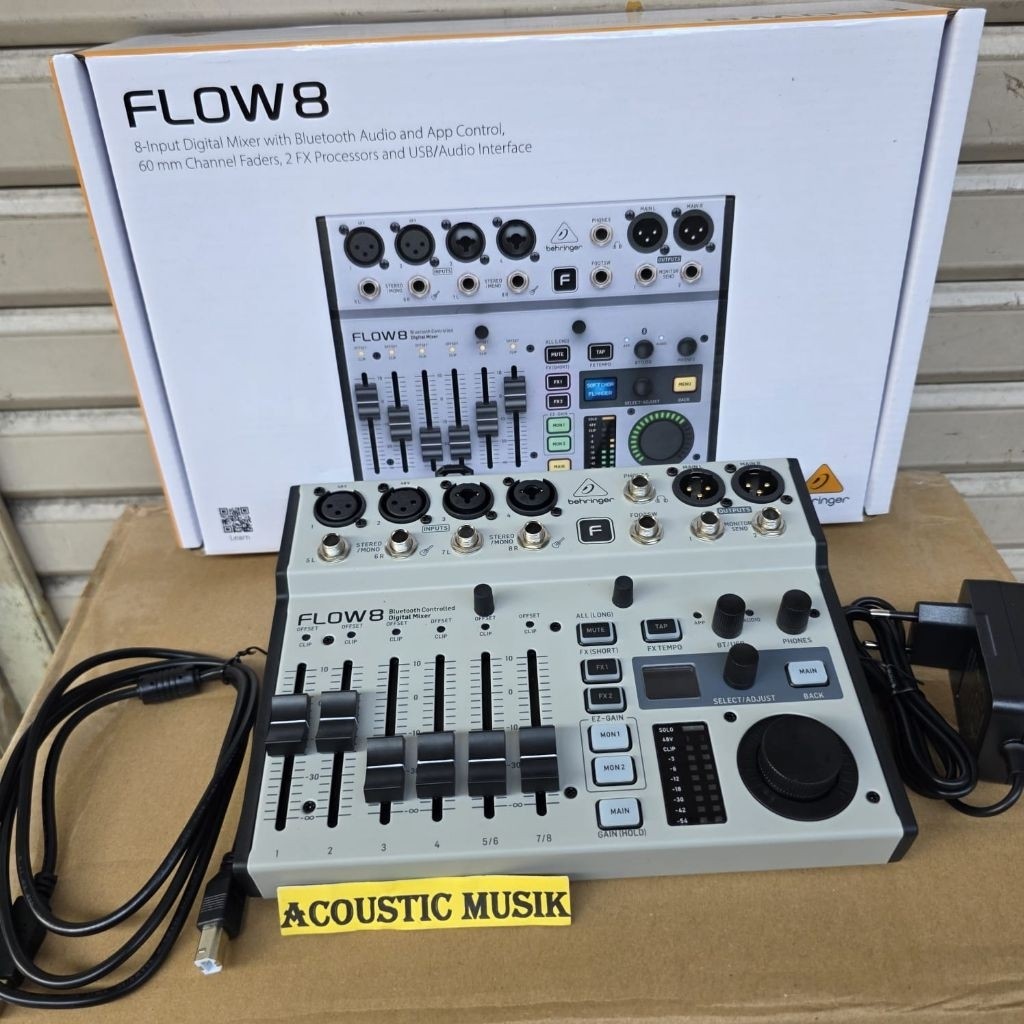 DIGITAL MIXER BEHRINGER FLOW 8 MIXER 8-INPUT MULTI TRACK WITH BLUETOOTH AUDIO AND APP CONTROL