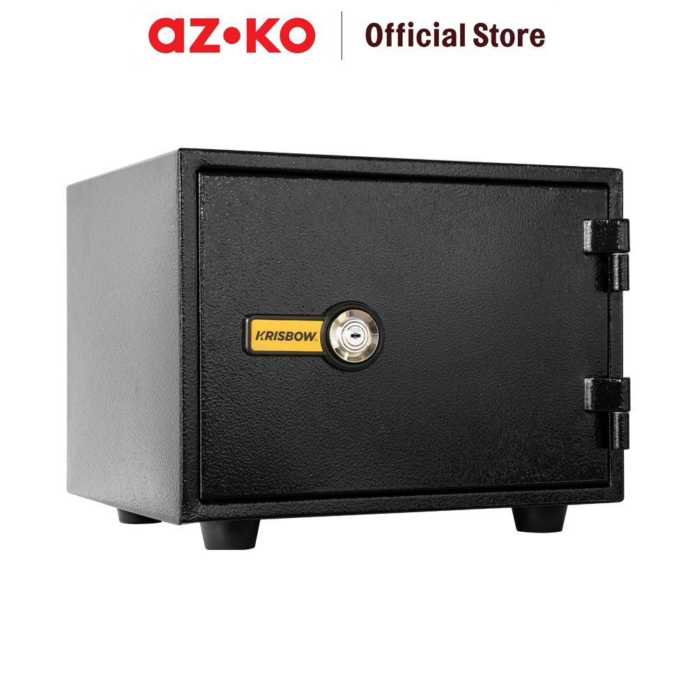 AZKO Krisbow 42x35x30 cm Brankas Tahan Api Yb300ak - Hitam Brangkas Safety Box Tempat Barang Berharg