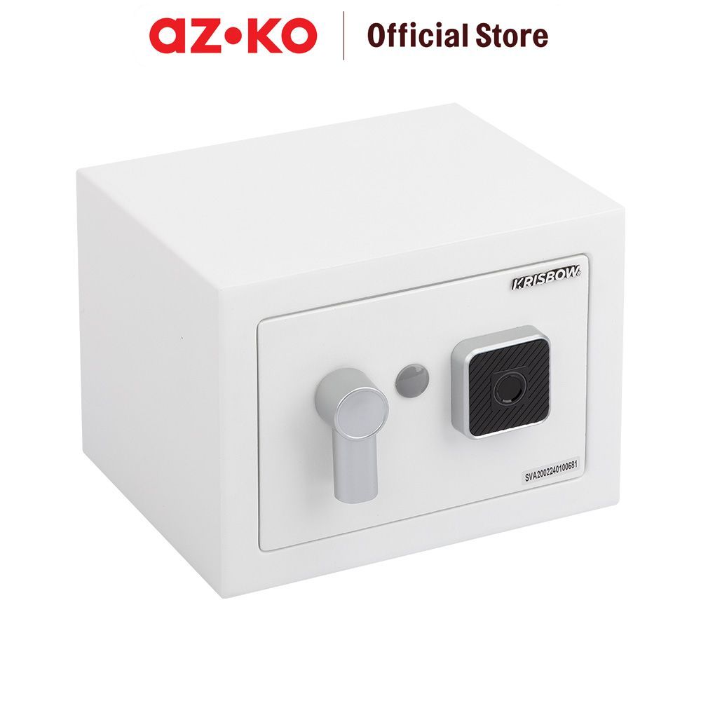 AZKO Krisbow Brankas Besi Fingerprint 23x17x17 17FP Safe Box Fire Safe Brangkas Safety Box Tempat Ba