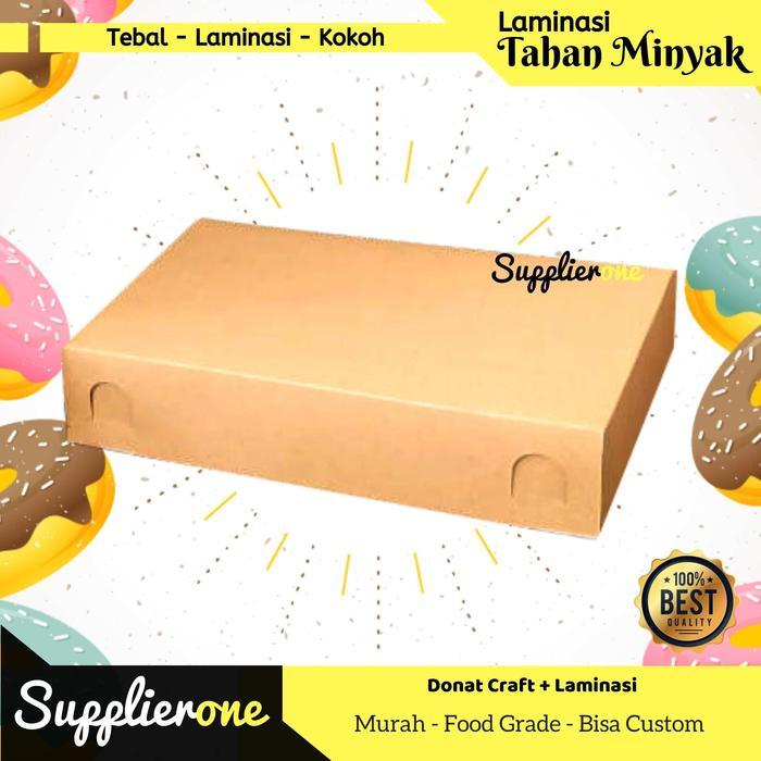 Box Donat isi 25 / Box donat Polos / Dus Donat / Kemasan Donat / Kotak Donat - Polos Coklat