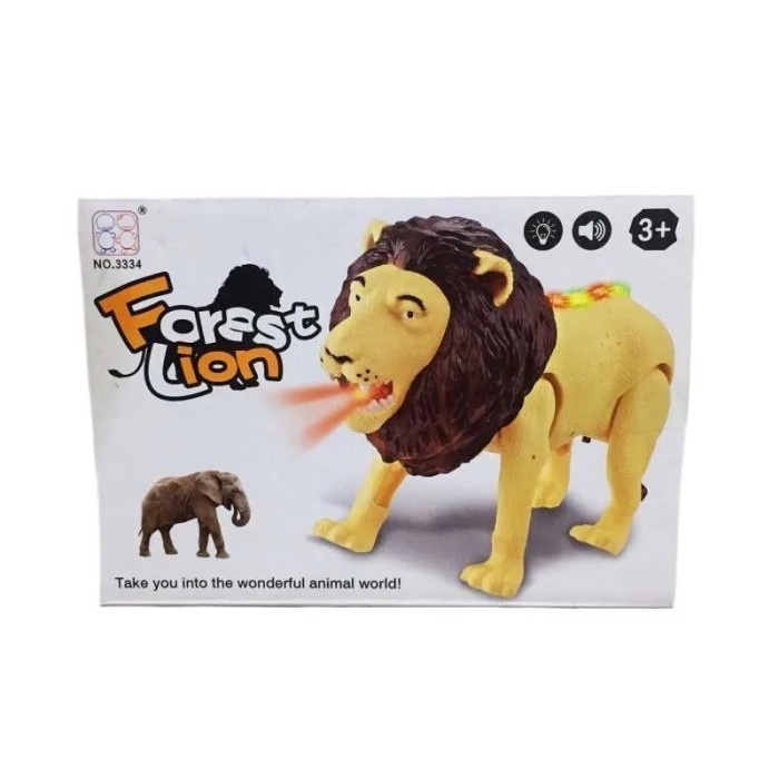 Lion BO mainan edukasi anak singa berjalan bersuara forest lion mainan singa