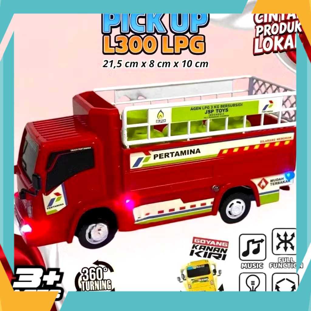 TRUCK OLENG PERTAMINA LPG GAS ELPIJI TELOLET BASURI ADA LAMPU DAN SUARA JSP T-07 / TRUCK OLENG GAS