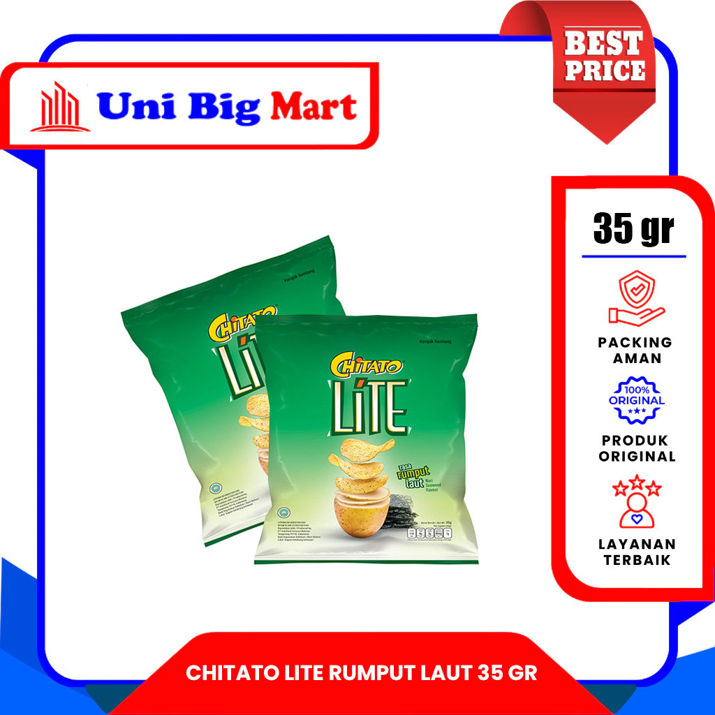 CHITATO LITE POTATO CHIPS SNACK RUMPUT LAUT - 35 gr