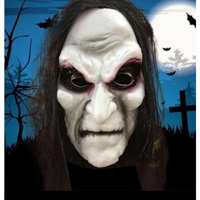 Topeng Hantu Rambut Panjang Warna Hitam-Topeng-Hantu