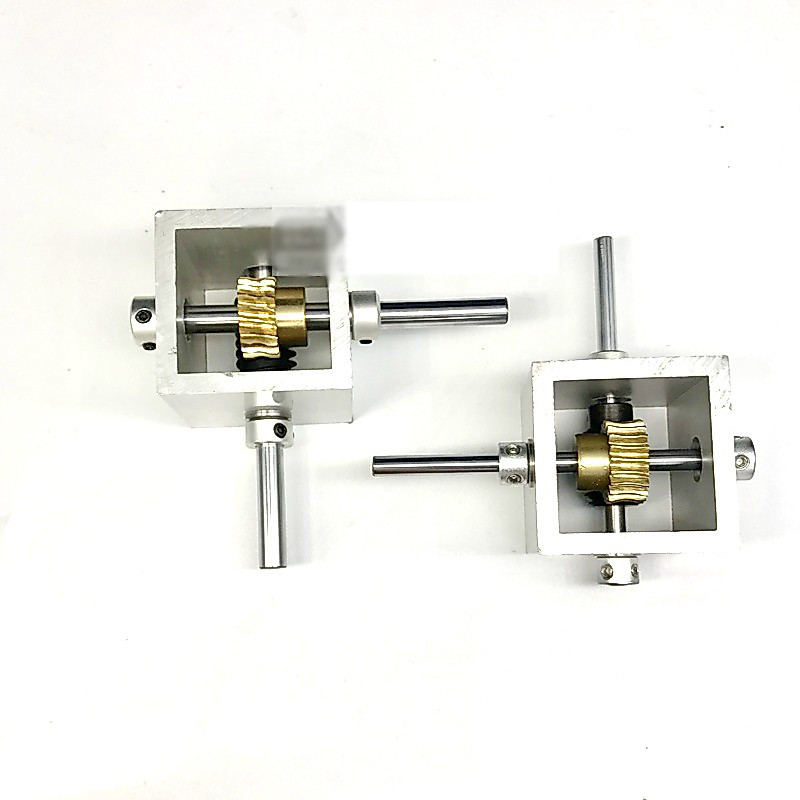 WORM GEAR REDUCTION GEARBOX 6/8MM SHAFT 20T GEAR 90 DEGREE RIGHT ANGLE CORNER DEVICE REDUCTION RATIO