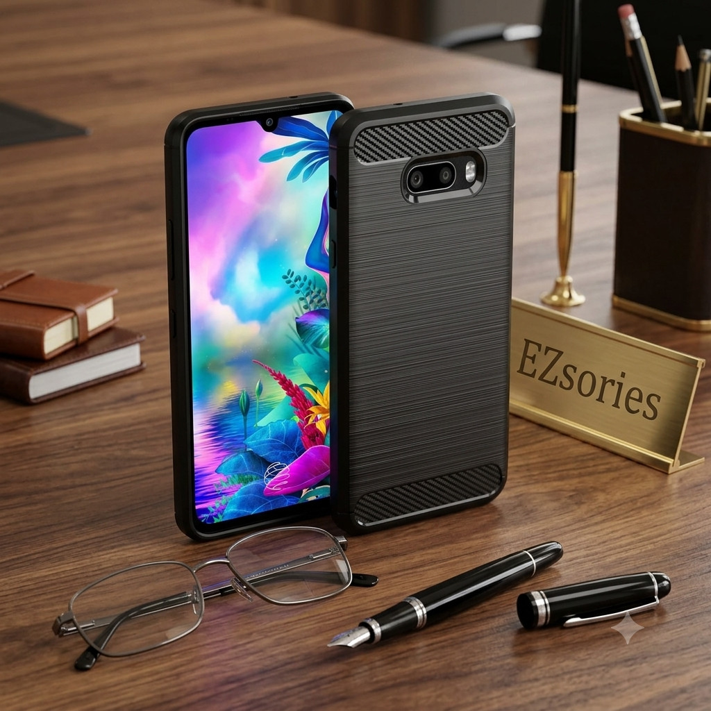 CASE FOR LG V50S / LG G8X THINQ RUGGED CARBON PREMIUM ARMOR SHOCKPROOF ANTI BENTURAN DESAIN SPORTY E