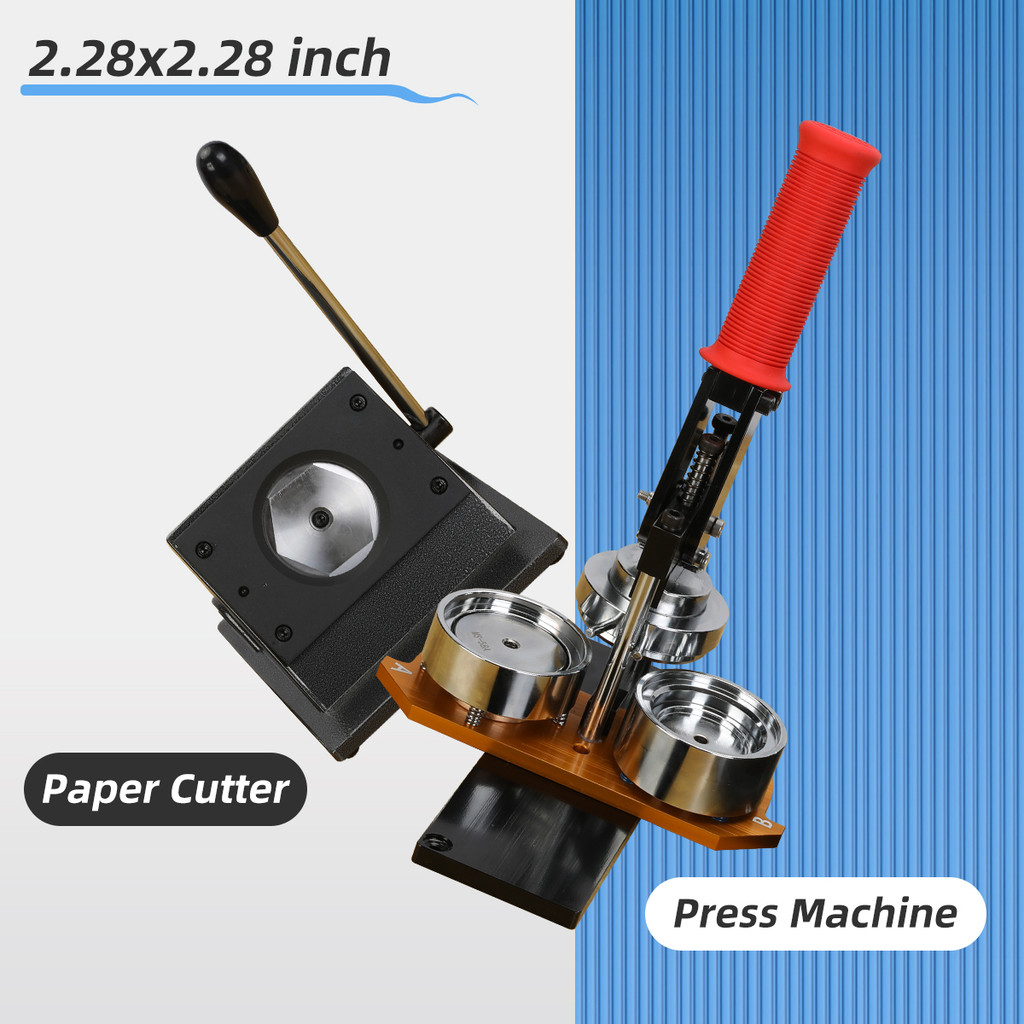 58mm Fridge Magnet Maker, Multi-Function Button Maker Machine, Photo Maker Machine , with 100-Piece 