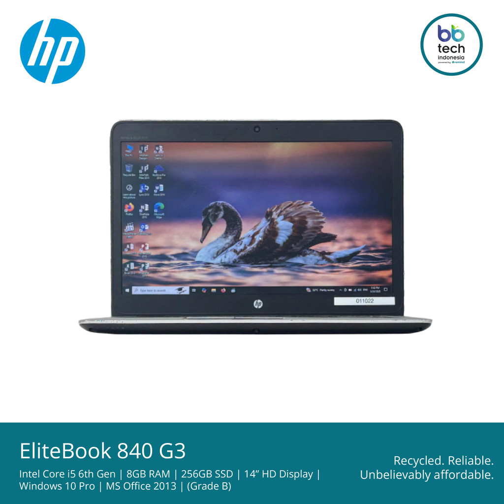 HP EliteBook 840 G3 | Intel Core i5 6th Gen | 8GB RAM | 256GB SSD | 14” HD Display | Windows 10 Pro 