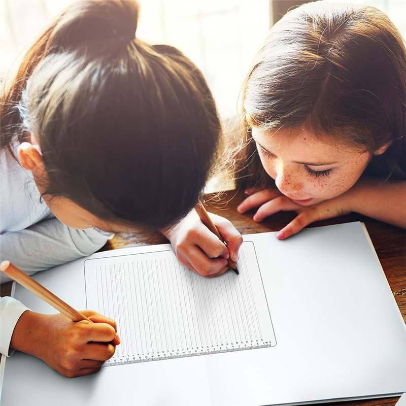 

TFTP-Writing Ruler For Journaling 4Pcs Straight Line Stencils, Line Stencil Template For Spacing, Lettering Guide 11" Scale