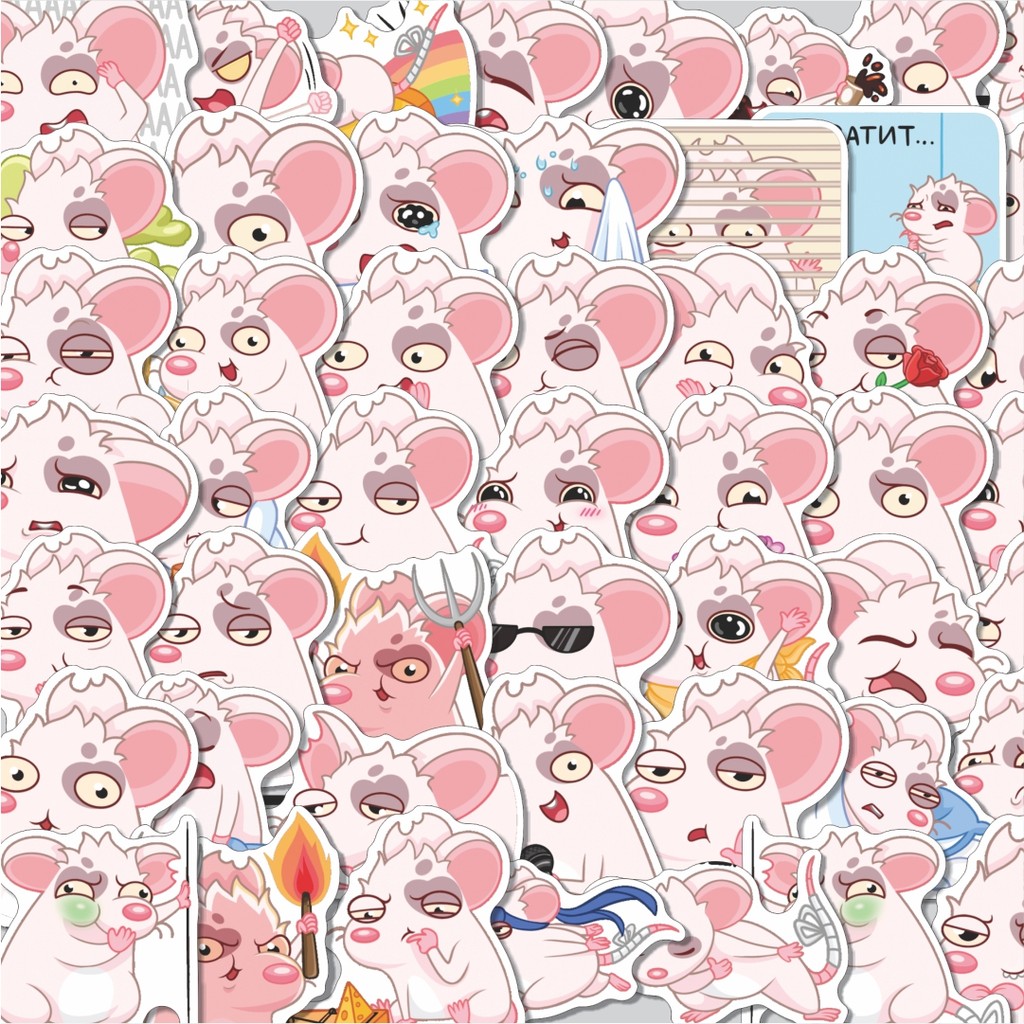 

Stiker Cutting Pack Stiker Hewan Babi Cute Mike White Isi 100Pcs Series Aesthetic Lucu Keren Untuk Koper Bahan Vynil