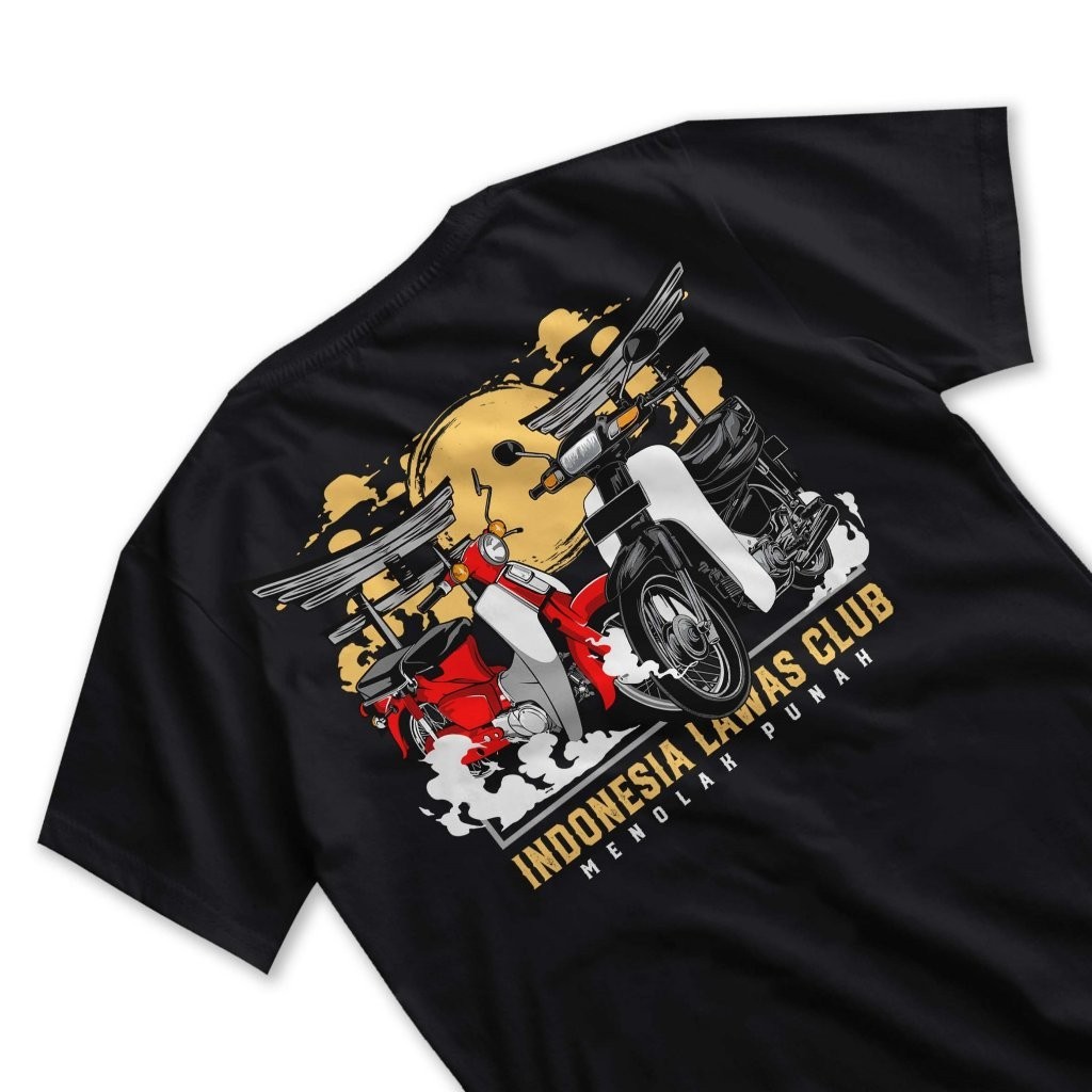 Kaos Racing Honda Astrea C70 Indonesia Lawas Club Menolak Punah Baju Disto Motor Tua Legend Klasik