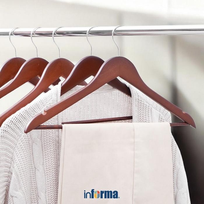 

INFORMA 44.5 CM SET 8 PCS HANGER BAJU KAYU - ANTIQUE