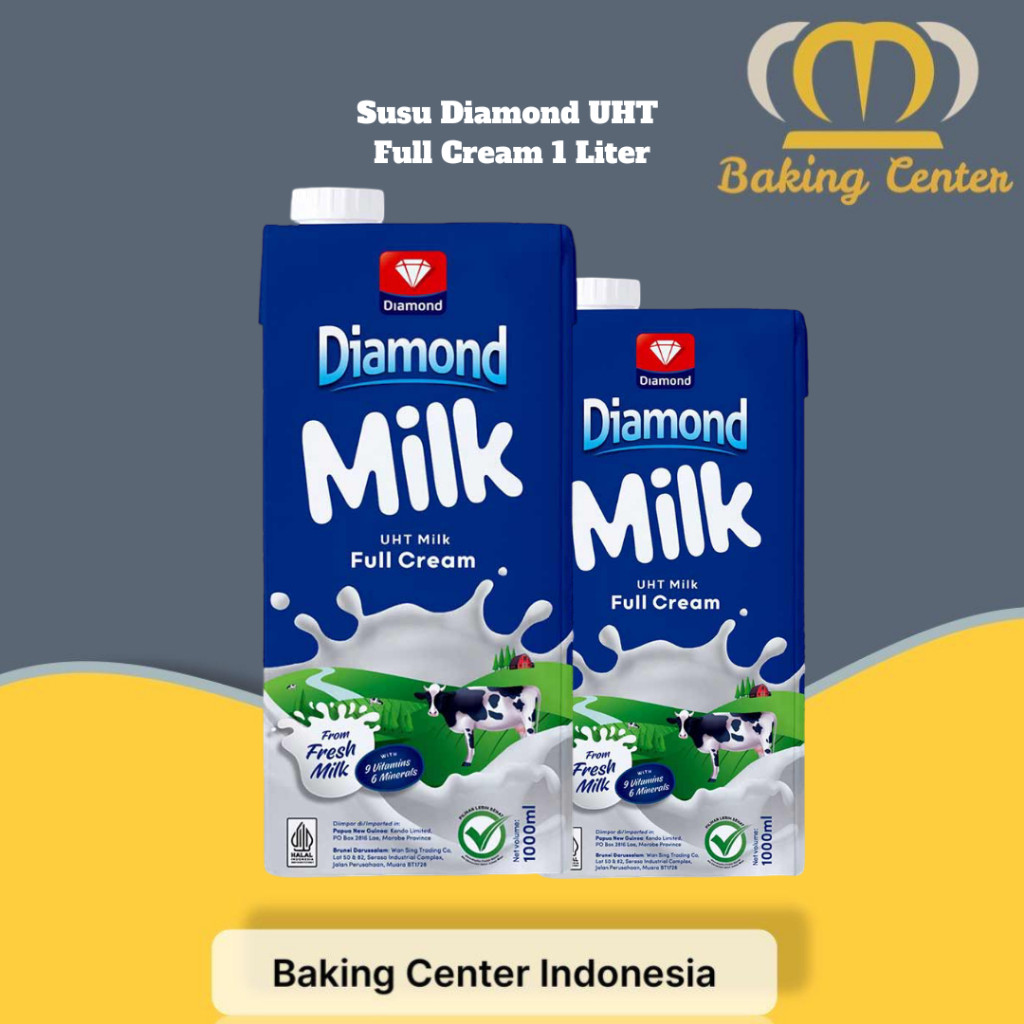 

New Diamond Milk Susu UHT Full Cream 1l Aman Dan SehatPremium