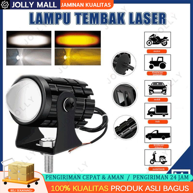 LAMPU SOROT LED LASER/Mini Laser Gun/Lampu Tembak Sorot Foglamp/Lampu Tembak Laser Led Mini 2 Warna/