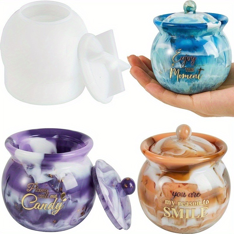 

Jar Silicone Molds With Lid, Epoxy Resin Casting Molds Jar Molds For Storage Box, Trick Or Treat Candy Jar, Jewelry Container