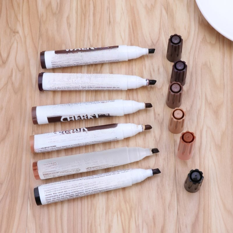 

Furniture Repair Pen Wood Markers for Touch Ups & Cover Ups Scratch Repair Marker For Wood Floors, Tables, Desks, Bedpos