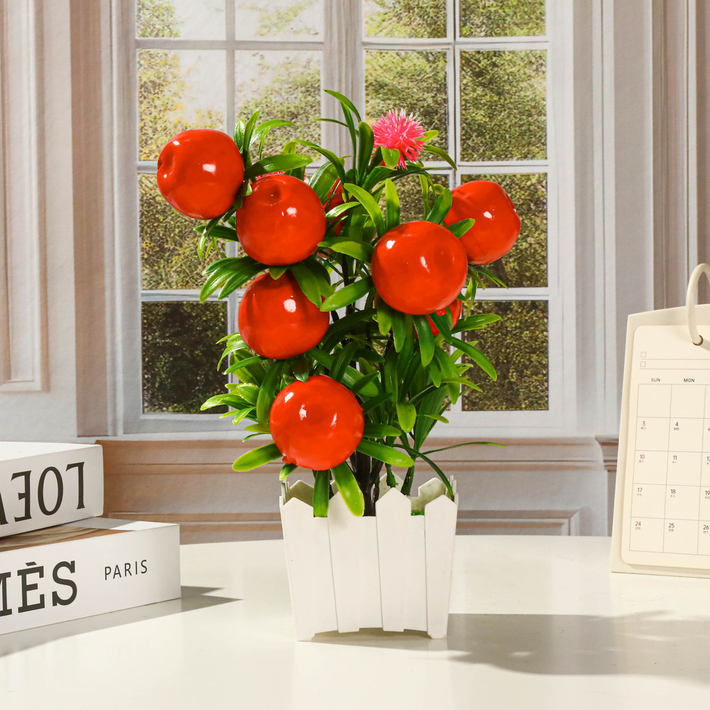 Tanaman Pohon Buah Bonsai Hias Plastik Imitasi Tanaman Artifical Plants Hiasan Dekorasi Rumah