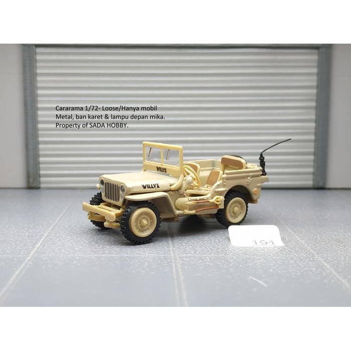 Diecast Cararama 1/72 Jeep CJ5 1/4 Ton Willys Desert Color Unit Saja