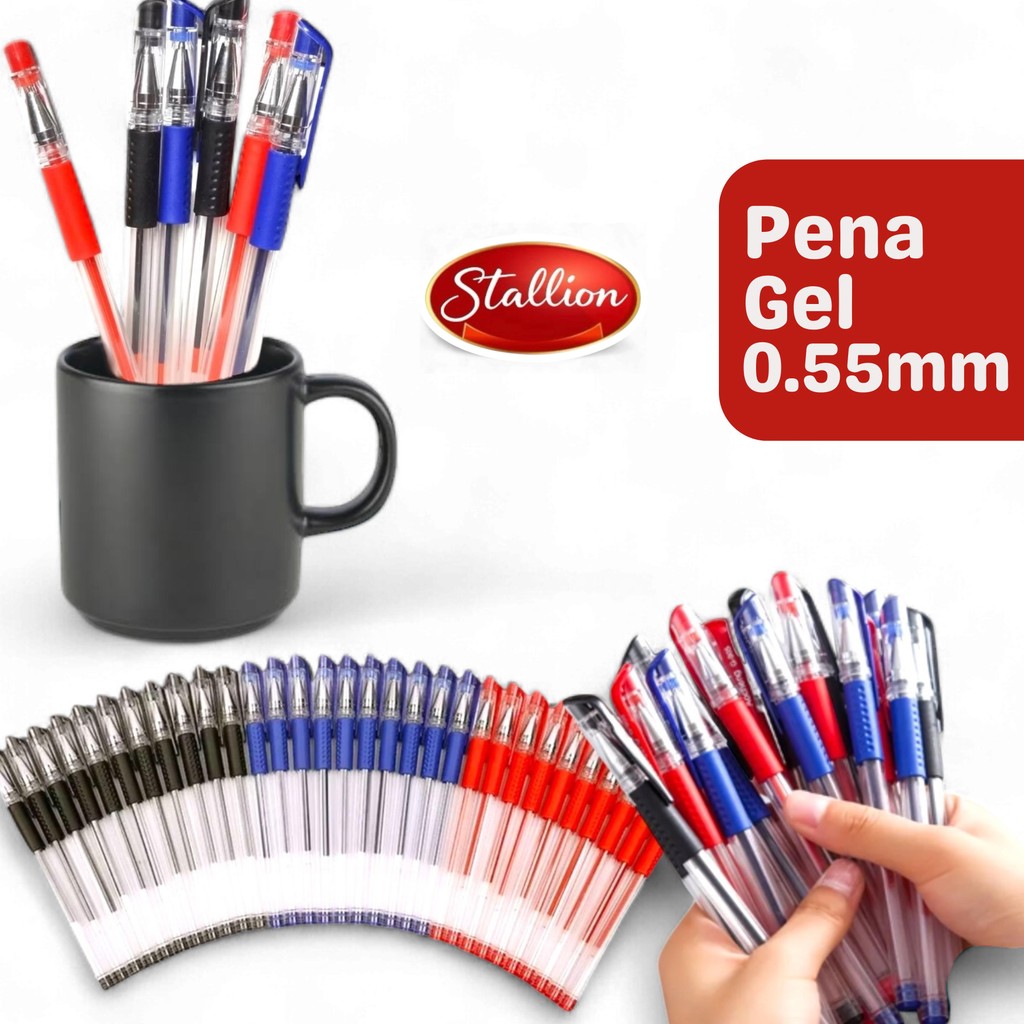 

Pulpen Gel Standard 0.55mm Isi 20PCS Pulpen tinta cair Alat Tulis Sekolah Kantor Pen Warna Warni Pena Ujung Lancip ATK
