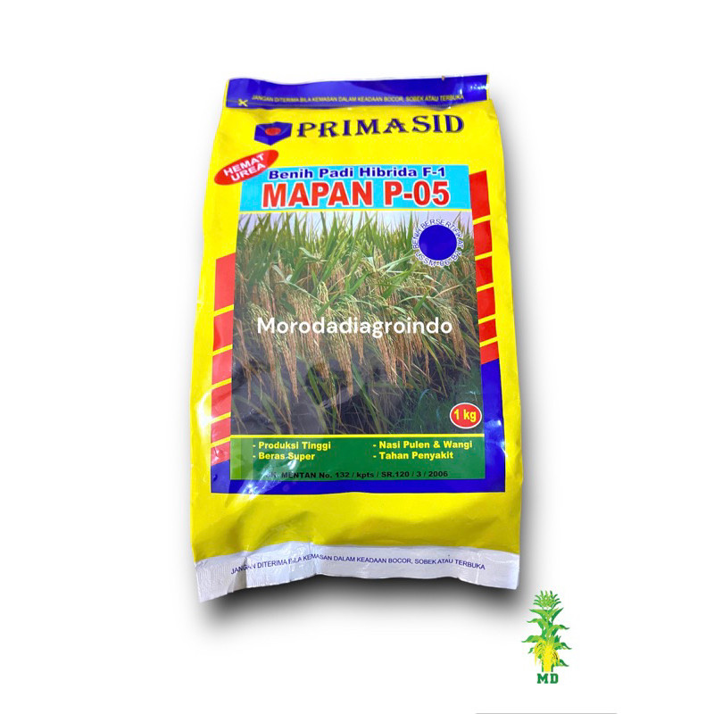 BENIH PADI HIBRIDA PRIMASID MAPAN P-05 1 kg 100% ASLI, EXP 04 2026