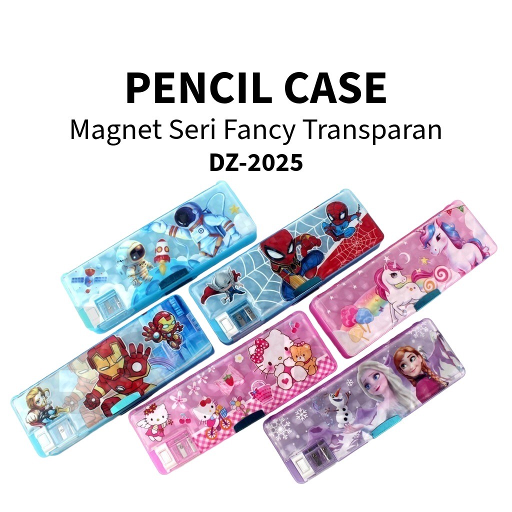 

❤️️Kotak Pensil Magnet Hologram DZ-2025 / Tempat Pensil magnet Karakter❤️️