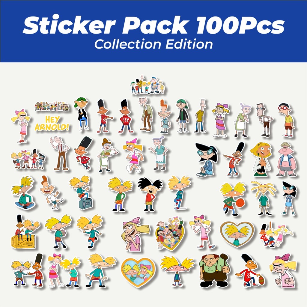 

Hot Stiker Kartun Hey Arnold Lucu Anti Air Stikers Berperekat Waterproof Sticker Decal Buat Motor Helm Buku Journal Koper Casing HP Laptop Botol Minum