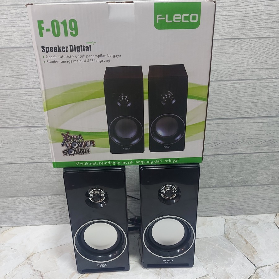 SERBA COD NEWW FLECO F 19 SPEAKER KOMPUTER KLASIK MODEL KAYU SPEAKER DIGITAL ORIGINAL