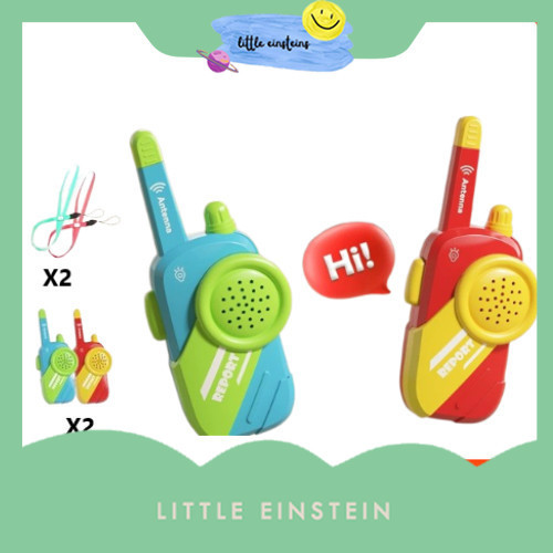 Little Einstein Mainan Anak 2PCS ANTENNA REPORT HAPPY GROWTH JM11587 Mainan HT Suara Walkie Talkie A