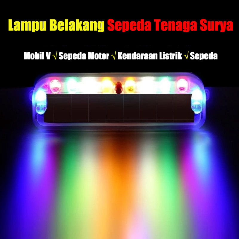 【5pcs】Lampu senter LED tenaga surya cocok untuk pesawat terbang, sepeda motor, mobil, truk, lampu pe